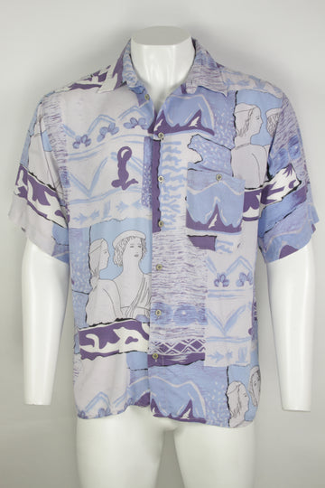 Vintage 90s Patterned Shirt - L