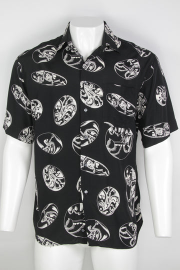 Vintage 90s Abstract Patterned Shirt - L