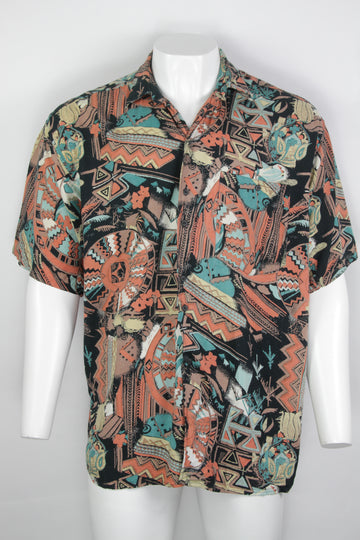 Vintage 90s Edith Kumar Patterned Shirt  - XL
