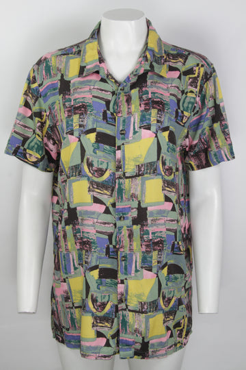Vintage 90s Patterned Shirt - M