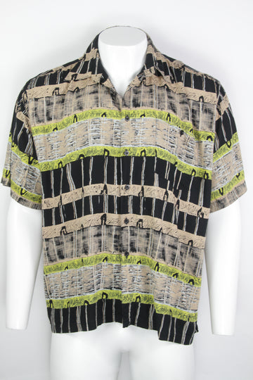 Vintage 90s Patterned Shirt - XL