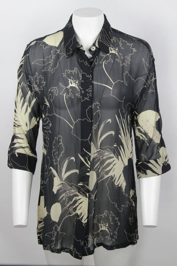 Vintage 90s Sheer Max Mara Blouse -  S