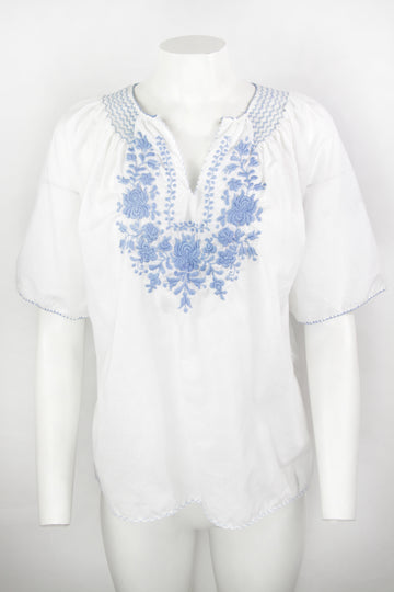 Vintage 70s Embroidered Blouse - M/L