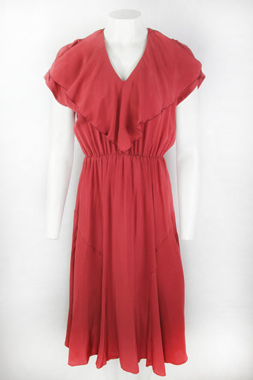 Vintage 40s Silk Dress - S