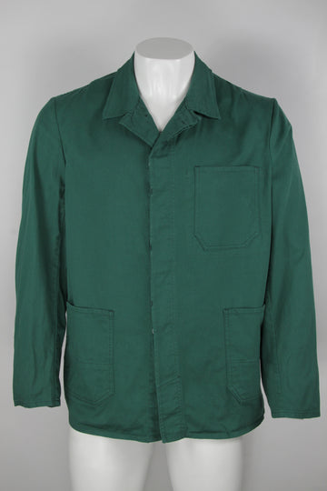 Vintage Teal green European work jacket - XL
