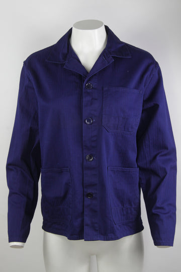 Vintage Herringbone Twill European Work Jacket - M