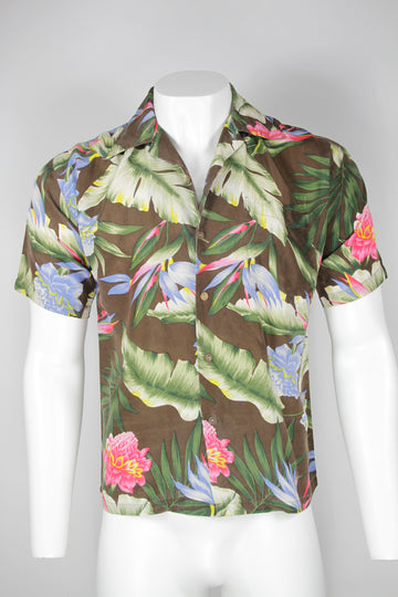 Vintage silk Hawaiian Shirt - L