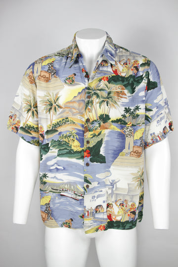 Vintage Rayn Spooner Hawaiian shirt with match up pocket - XL
