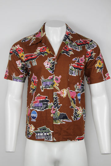 Vintage world fair 1975 Okinawa Hawaiian shirt  'Expo'75 - S