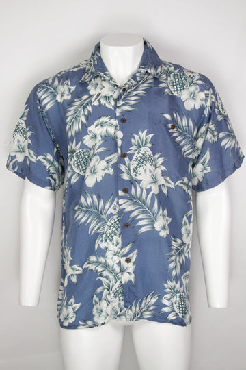 Vintage Silk Hawaiian Shirt - L