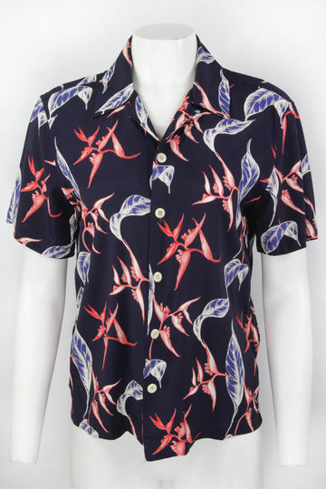 Vintage Sandro 50s Style Rayon Shirt - S