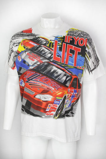 Vintage 90s Nascar AOP T-shirt - XL