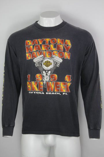 Vintage Daytona Harley Davidson 1994 Bike Week Long Sleeve Single Stitch T-shirt - L