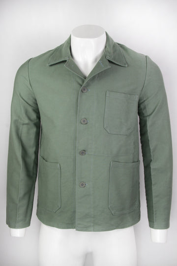 Vintage Heavy Fabric Light Green EU Workwear Jacket - S