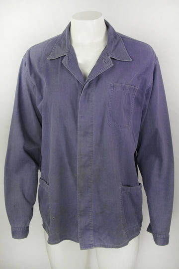 Vintage Lotus Vietnamese Cinch Waist Blue EU Workwear Jacket – S/M