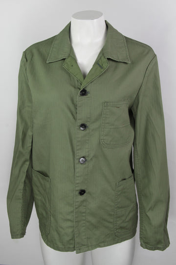 Vintage Kempel Khaki Herringbone EU Workwear Jacket - S