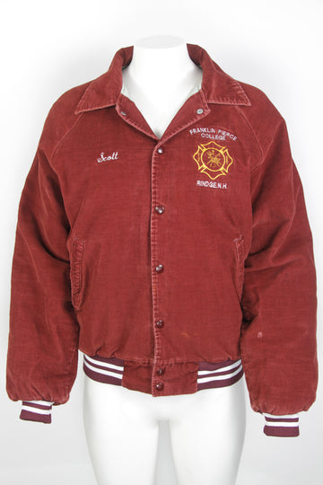 Vintage Cord Baseball Jacket - M