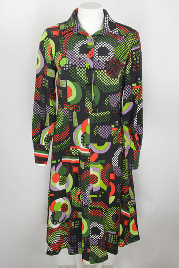 Vintage Louis Feraud Paris 70s Dress - M