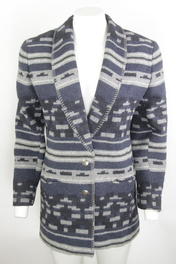 Vintage 90s Wool South American Print Jacket - M