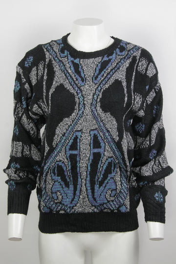 Vintage 80/90s Patterned Sweater - S