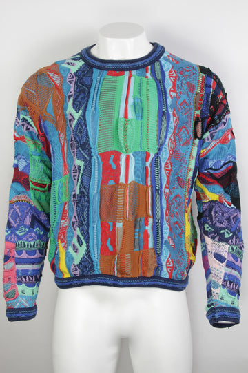 Vintage Coogi  Textured Colourful Sweater - M