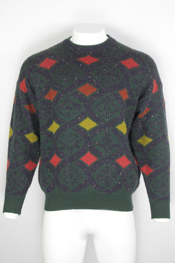 Vintage Boss Patterned Sweater - L