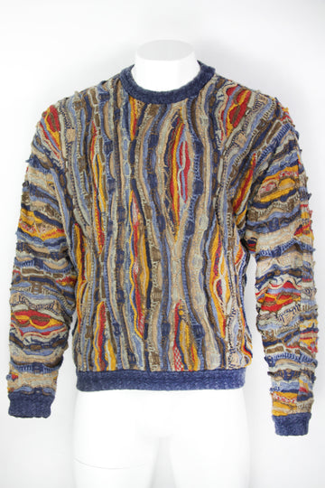 Vintage Coogi Classic Textural Knitted Sweater - L
