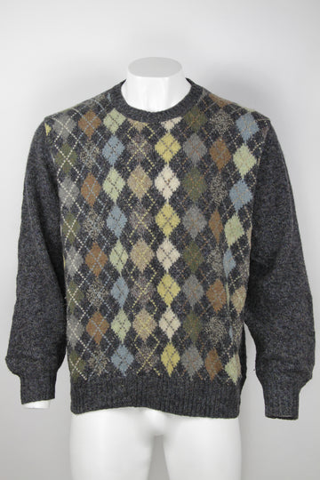 Vintage Valentino Studio Argyle pattern jumper - XL