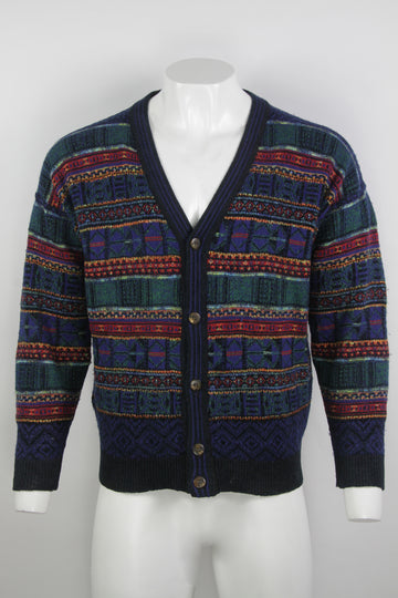 Vintage 80/90s Patterned Cardigan - M