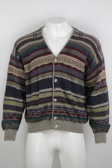 Vintage 80/90s Patterned Cardigan - L