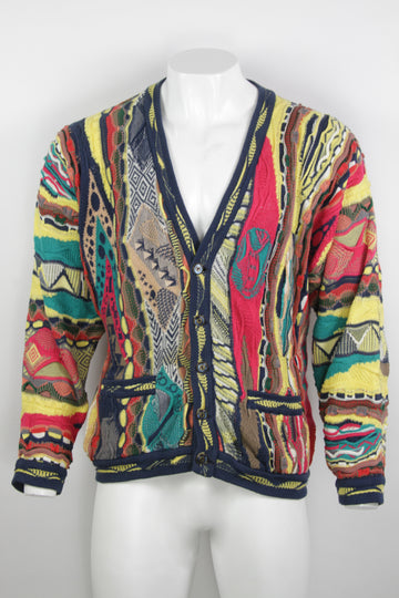 Vintage Coogi Textural Knitted Cardigan - M