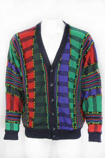 Vintage 90's Patterned Carlo Colucci Cardigan - XL