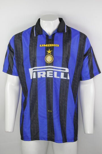 Vintage Umbro Inter Milan Home 1996-97 Football Kit Top - XL