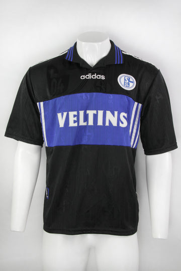 Vintage Adidas Schalke 04 Away 1997-98 Football Kit Top -L