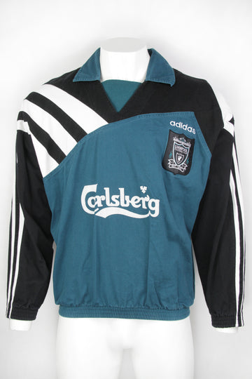 Vintage Rare Original Liverpool 1995/96 Adidas Training Drill Football Top - XL