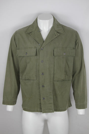 Vintage 1940s US Military 13 Star HBT Field Jacket/Shirt -M/L