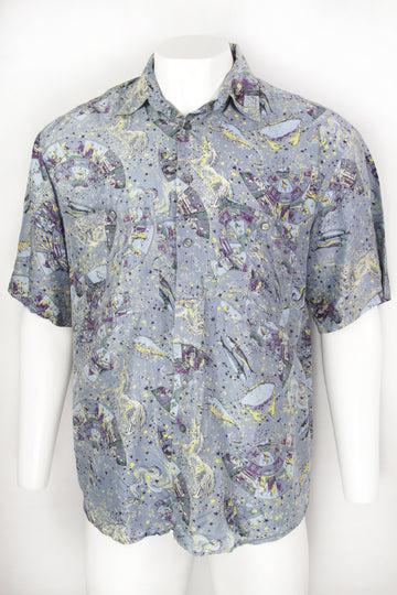 Vintage 90s Silk Shirt - XL