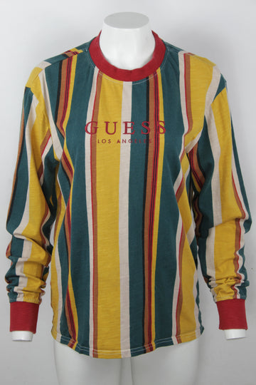 Vintage Guess Striped T-shirt - S