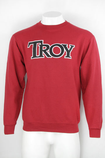 Vintage Red Champion Troy Alabama University Crewsweat - M