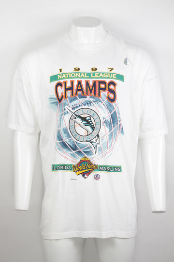 Vintage Starter 1997 Florida Marlins World Series Champions T-shirt - XL
