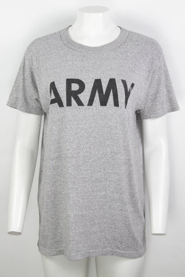 Vintage 80s Champion Single Stitch Army Marl T-shirt - M