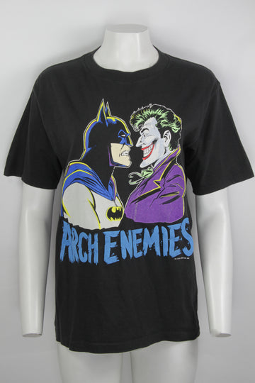 Vintage Rare Batman & The Joker 'Arch Enemies' 1989 Single Stitch T-shirt  - M/L