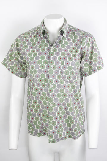 Vintage 50s Button Down Collar Shirt -  S