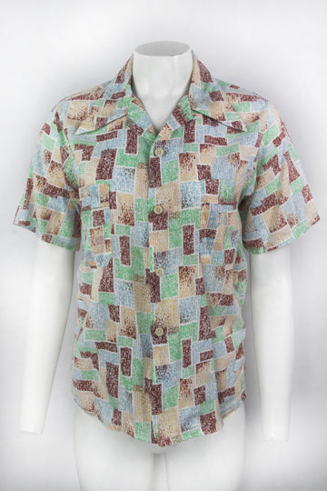 Vintage 40s Speartip Collar Shirt - S