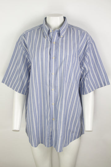 Vintage Short Sleeved Striped Shirt - L