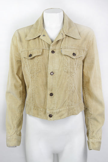 Vintage 70s White Label Big E Slim Fit Levis Corduroy Jacket - S