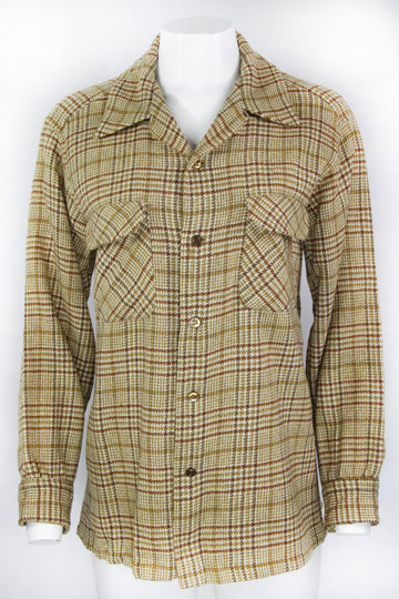 Vintage 60/70s Pendleton Loop Collar Wool Shirt - M