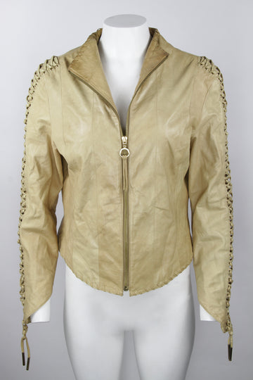Vintage Y2k Baby Phat Leather jacket - Tan - S