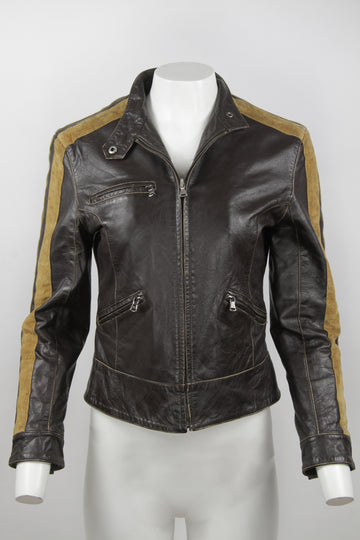 Vintage Y2k Steve Madden Moto Leather Jacket - S