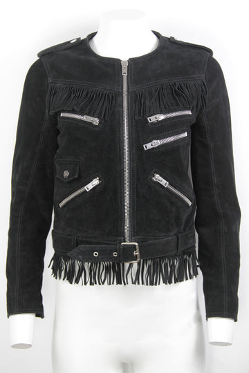 Vintage The Kooples Fringe Suede Jacket - S